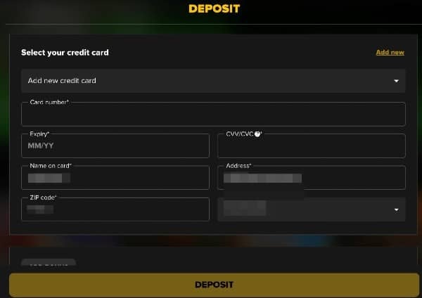 Enter the amount, then fill out the required card information for deposit Money at Kuwaiti Casinos